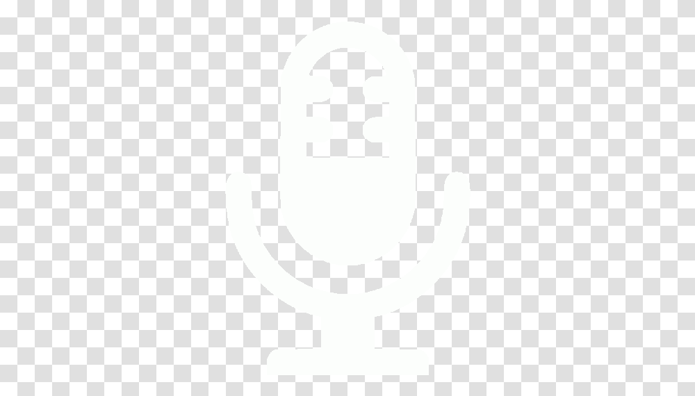 White Microphone Icon Microphone Icon White, Cross, Symbol, Stencil, Horseshoe Transparent Png