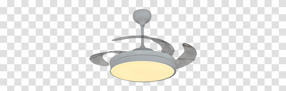 White Modern High Tech Ceiling Fan Ceiling, Lamp, Light Fixture, Appliance Transparent Png