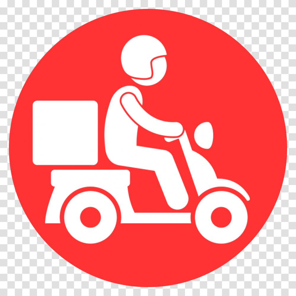White Motorbike Icon Delivery, Vehicle, Transportation, Dynamite, Bomb Transparent Png