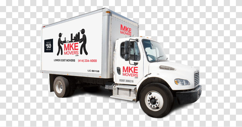 White Moving Truck, Vehicle, Transportation, Moving Van, Person Transparent Png