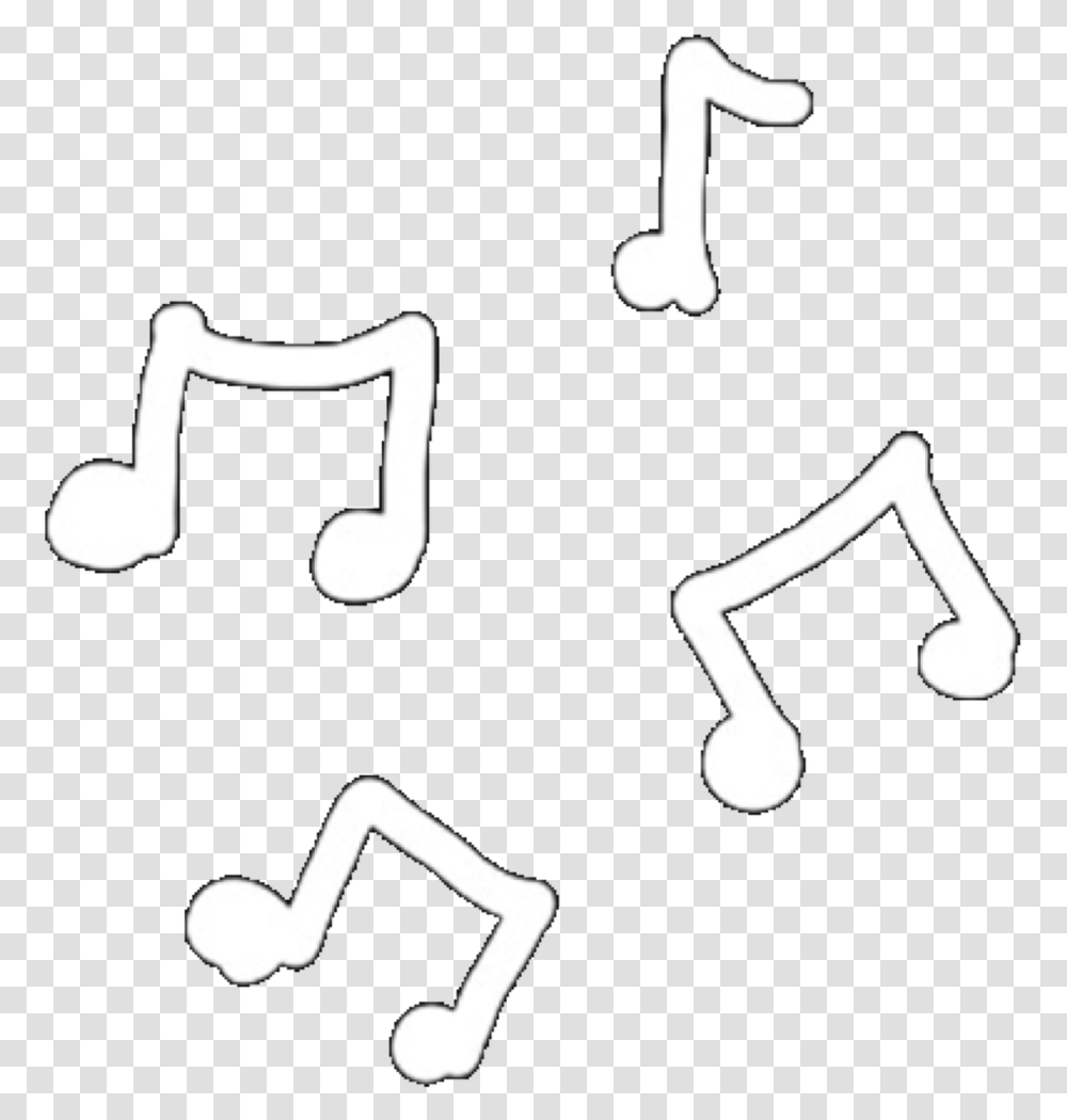 White Music Notes Doodle Whiteoverlay Draw Overlay Music Notes Overlay, Stencil Transparent Png
