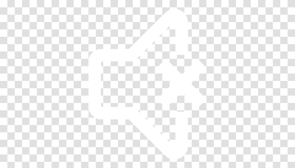 White Mute 3 Icon Mute White Icon, Cross, Symbol, Axe, Tool Transparent Png