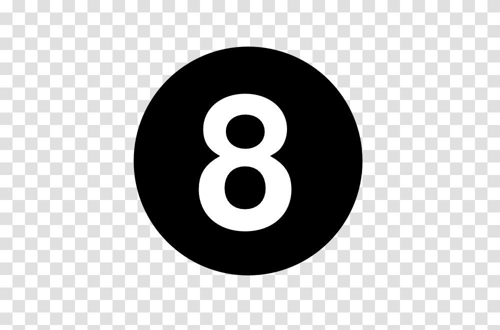 White Numeral 8 Centered Inside Black Circle Hi, Number Transparent Png