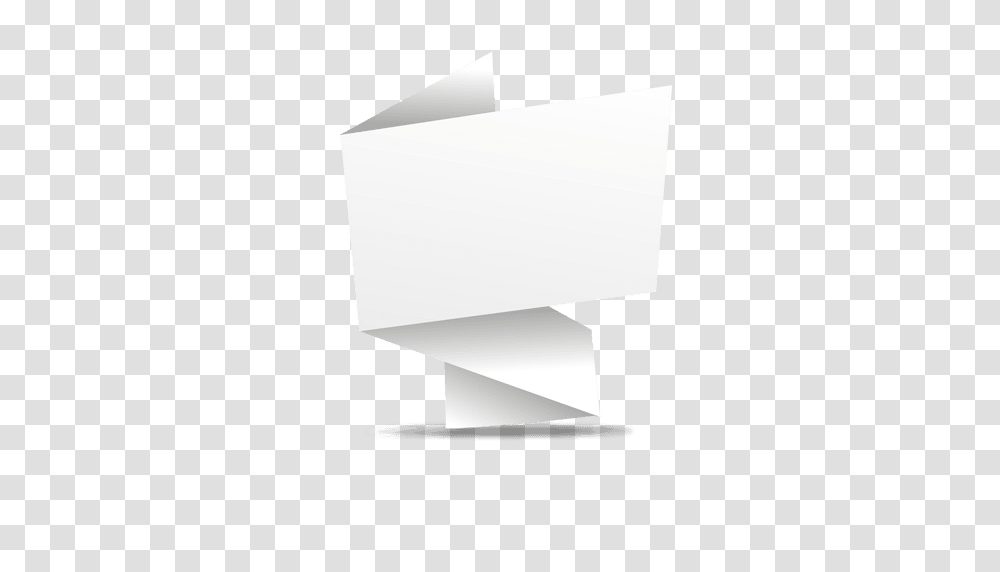 White Origami Folded Banner, Lamp, Envelope, Paper, Mail Transparent Png