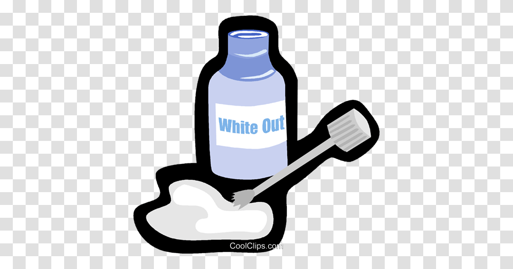 White Out Stationary Royalty Free Vector Clip Art Illustration, Tool, Brush, Bottle, Toothbrush Transparent Png