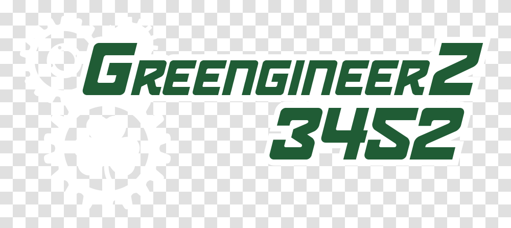 White Outline With Shamrock In Gear With Retro Sci Fi, Logo, Word Transparent Png