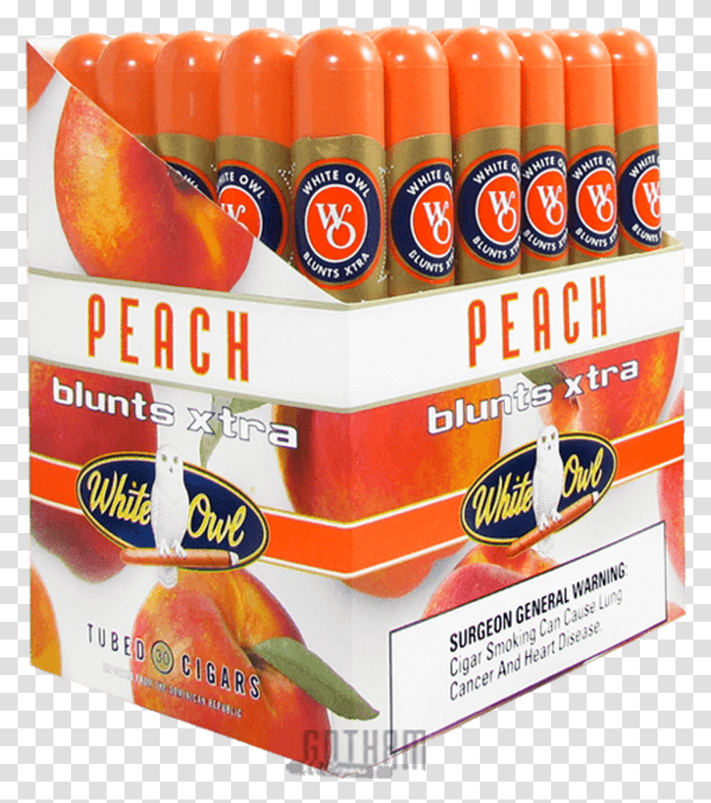 White Owl Blunts Xtra Peach Packaging And Labeling, Tin, Can, Food, Beverage Transparent Png