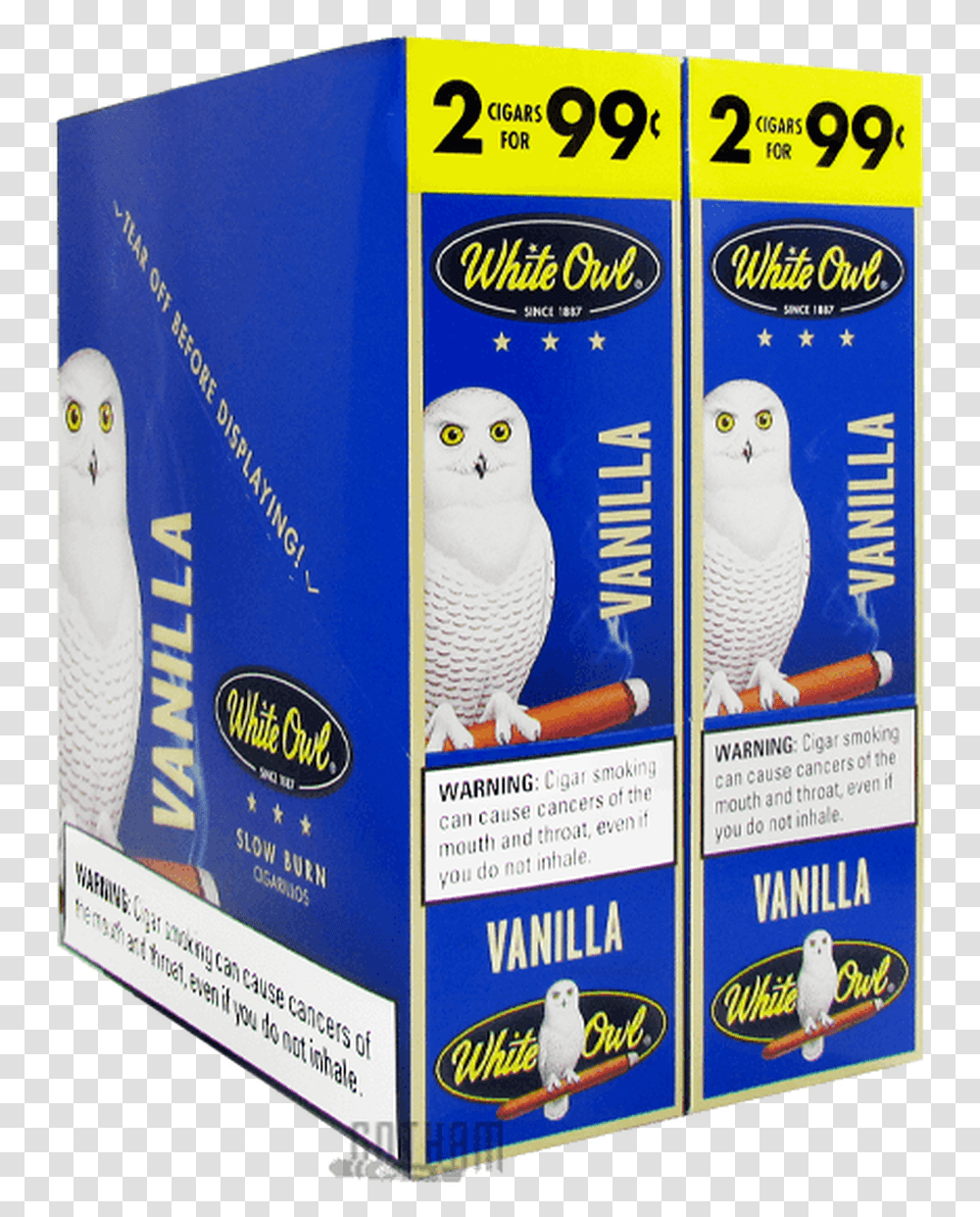 White Owl Cigarillos Vanilla Box White Owl Sweets, Bird, Animal, Advertisement, Poster Transparent Png