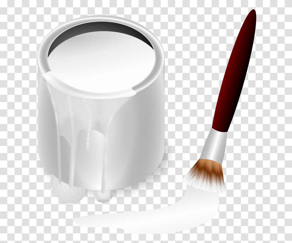 White Paint Can, Brush, Tool, Toothbrush Transparent Png