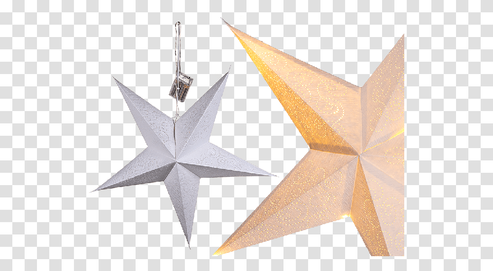 White Paper Christmas Star With 10 Led Vnon Led Dekorace Paprov Hvzda, Star Symbol, Cross Transparent Png