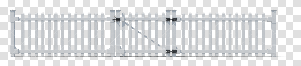 White Picketfence Fence Picket Fence Transparent Png