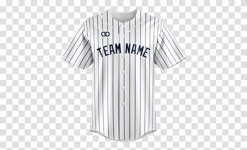 White Pinstripe Baseball Jersey Baseball Uniform, Apparel, Shirt Transparent Png