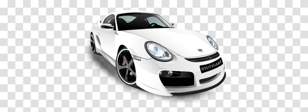 White Porsche Car With No Background, Sports Car, Vehicle, Transportation, Automobile Transparent Png