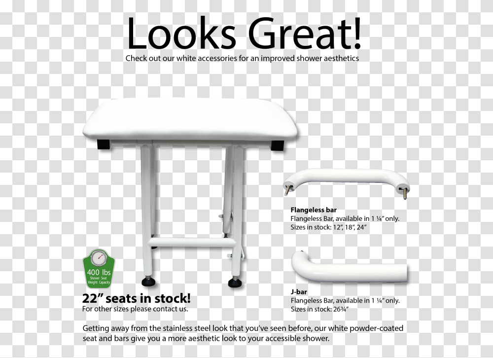 White Powder Coated Accessories Great Lakes Council, Furniture, Bar Stool Transparent Png