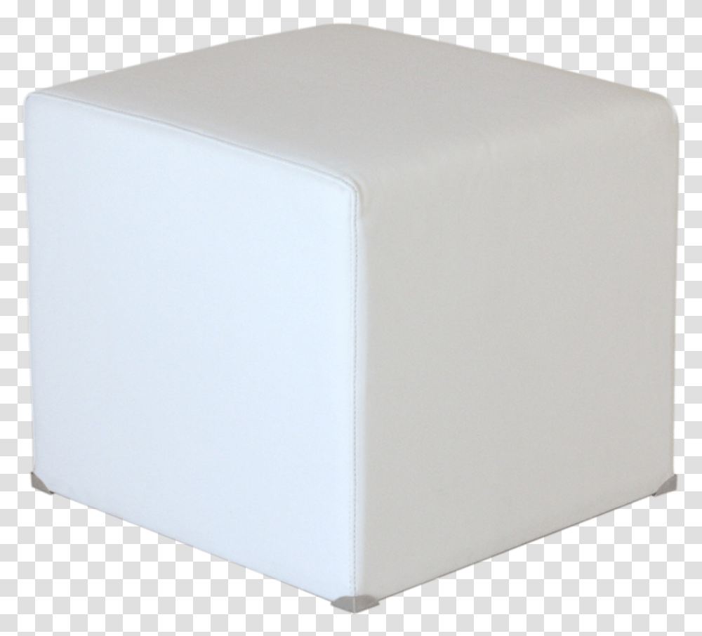 White Puff Chair, Furniture, Box, Ottoman, Laptop Transparent Png