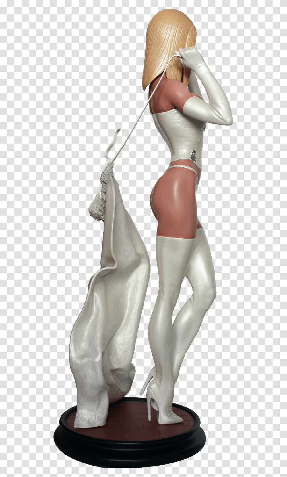 White Queen Emma Frost Statue Comiquette Exclusive Spandex, Apparel, Figurine, Person Transparent Png