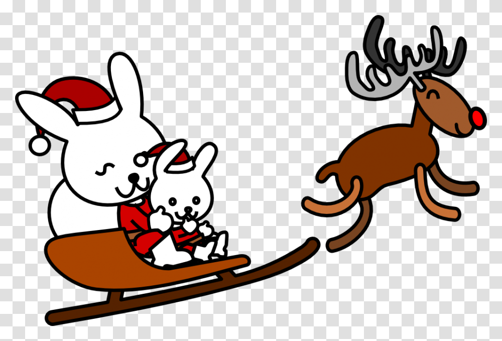 White Rabbit Clip Art, Sled Transparent Png