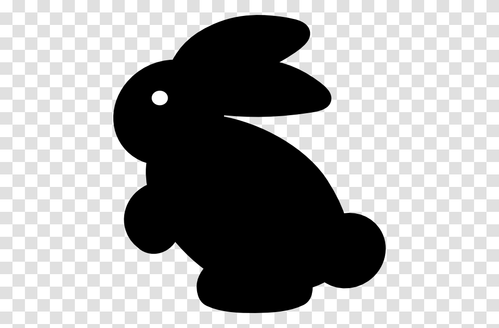White Rabbit Easter Bunny Clip Art Black Bunny Clipart, Silhouette, Mammal, Animal, Rodent Transparent Png
