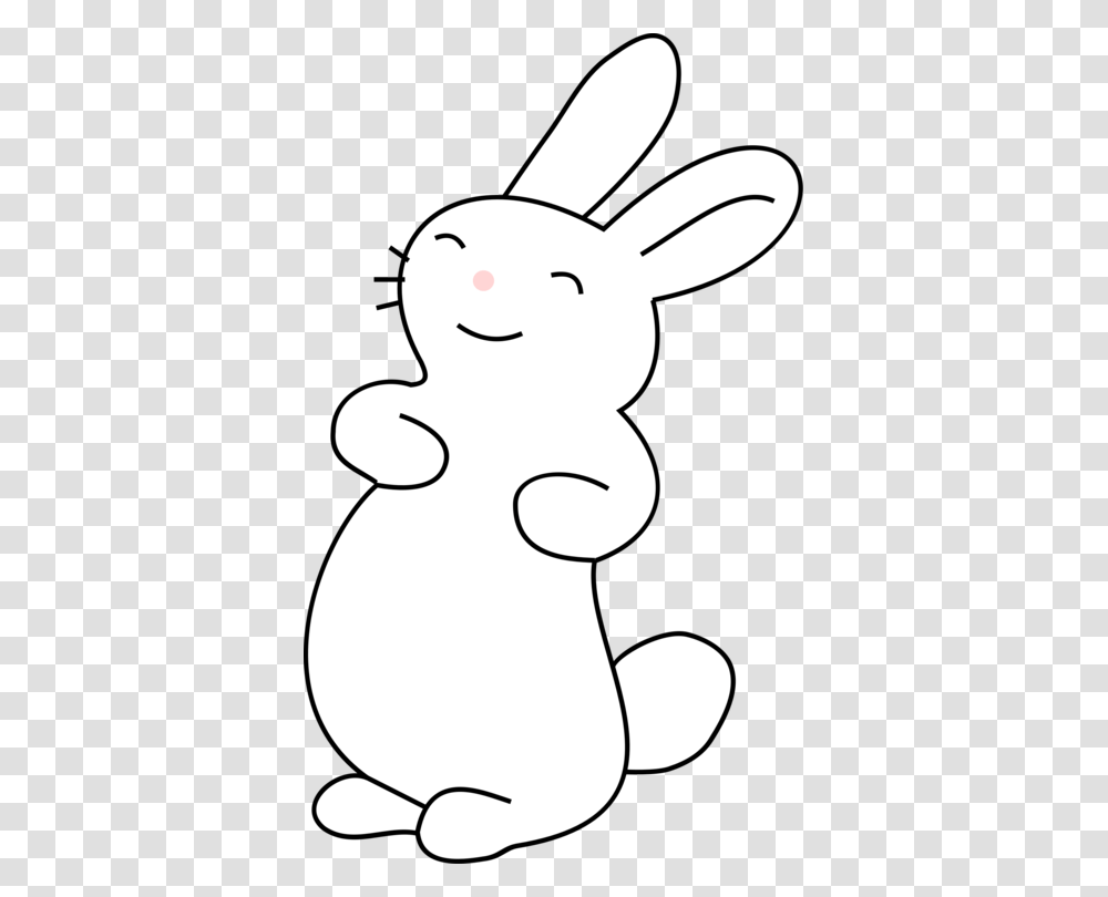 White Rabbit Easter Bunny Hare Cartoon, Stencil, Silhouette, Animal, Snowman Transparent Png