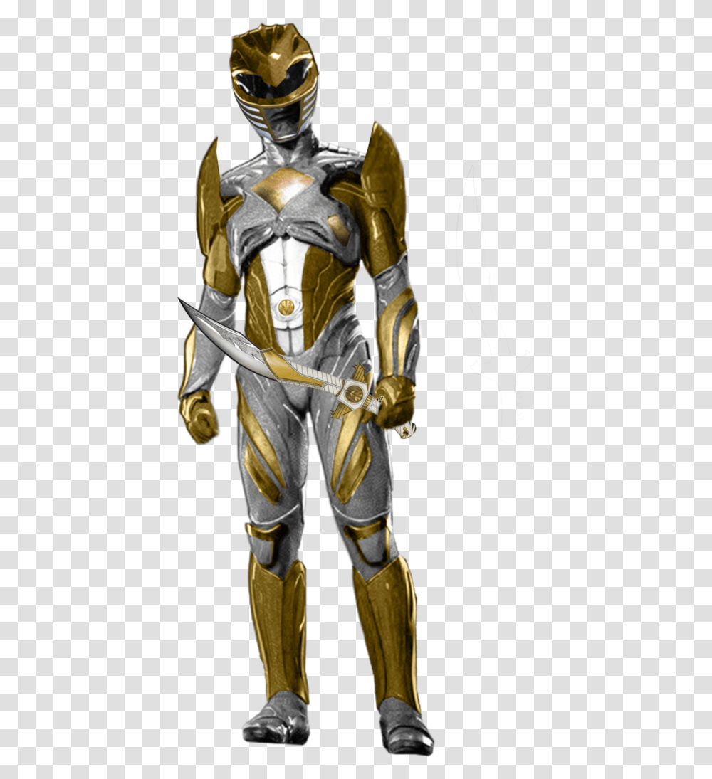 White Ranger Concept P Power Rangers Movie White, Person, Human, Costume, Knight Transparent Png