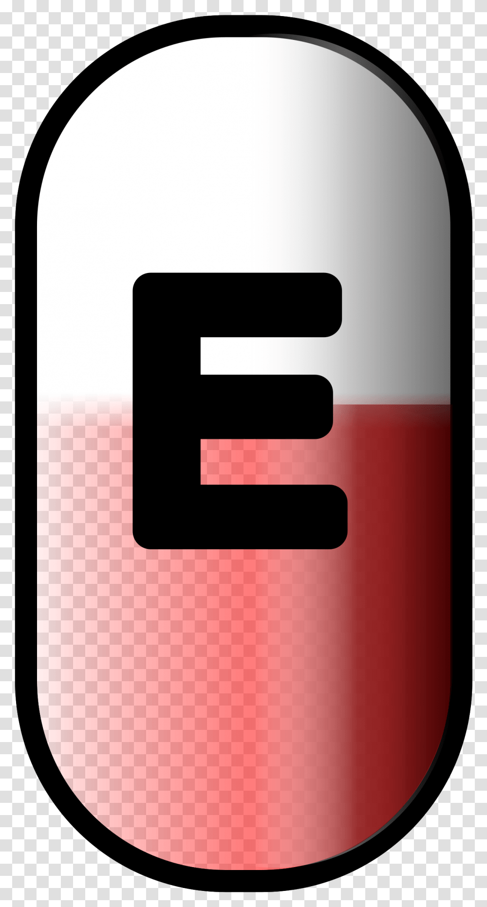 White Red E Pill Svg Clip Arts Clip Art, Logo, Number Transparent Png