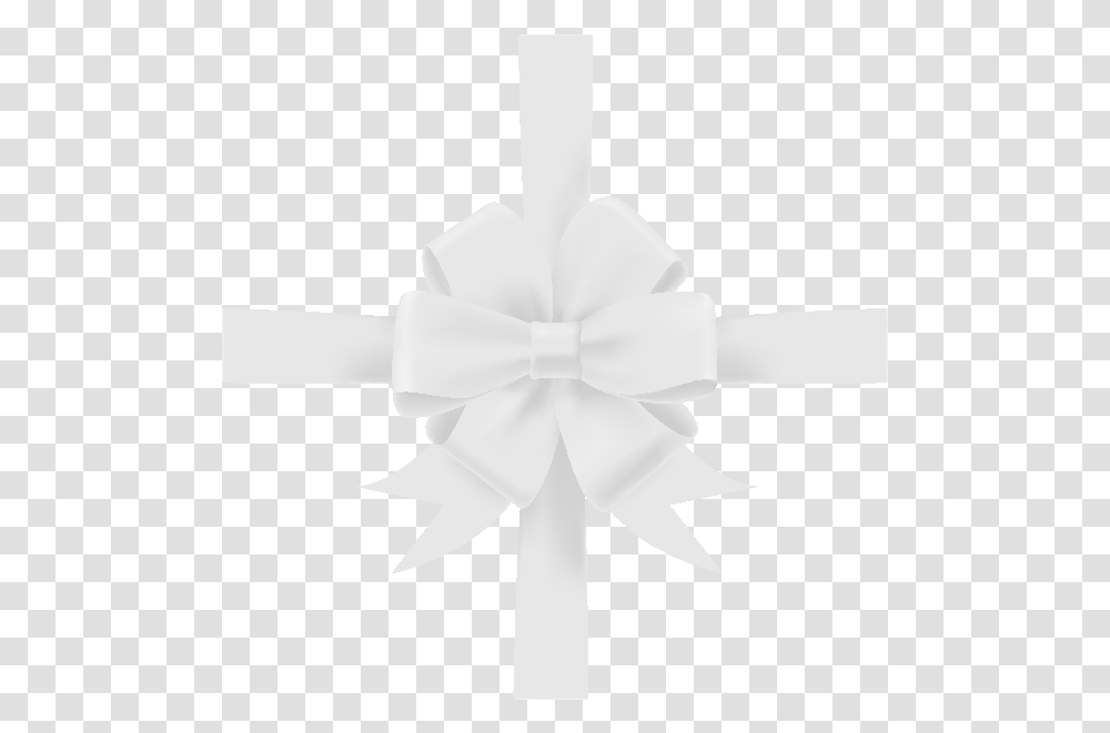 White Ribbon Bow Picture Monochrome, Symbol, Star Symbol, Cross, Flag Transparent Png
