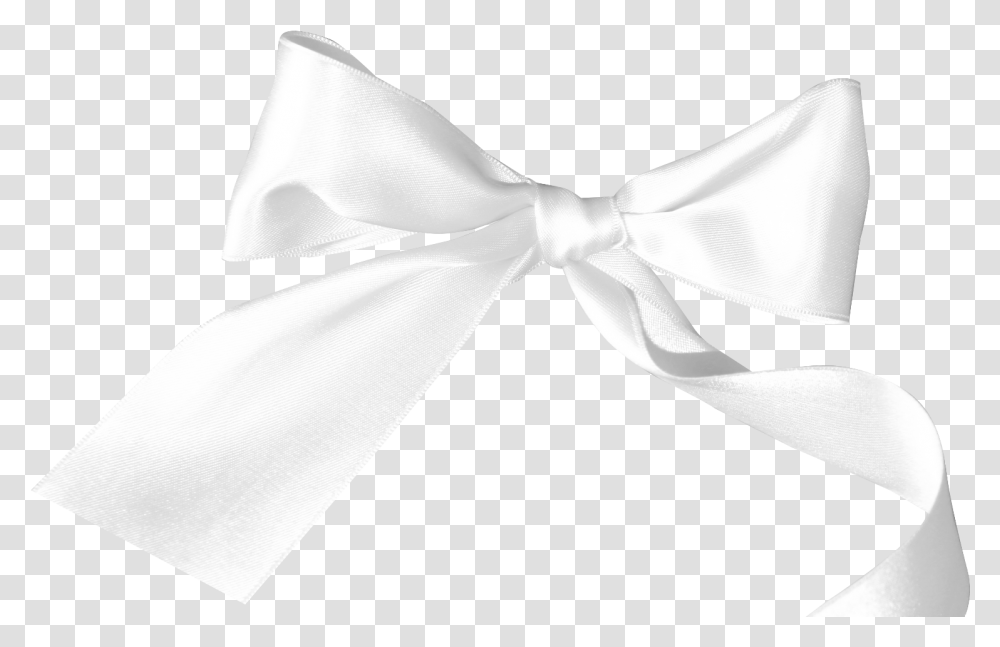 White Ribbon Bow Picture White Bow, Tie, Accessories, Accessory, Necktie Transparent Png