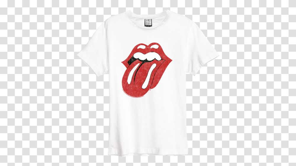 White Rolling Stones T Shirt, Apparel, T-Shirt, Mouth Transparent Png