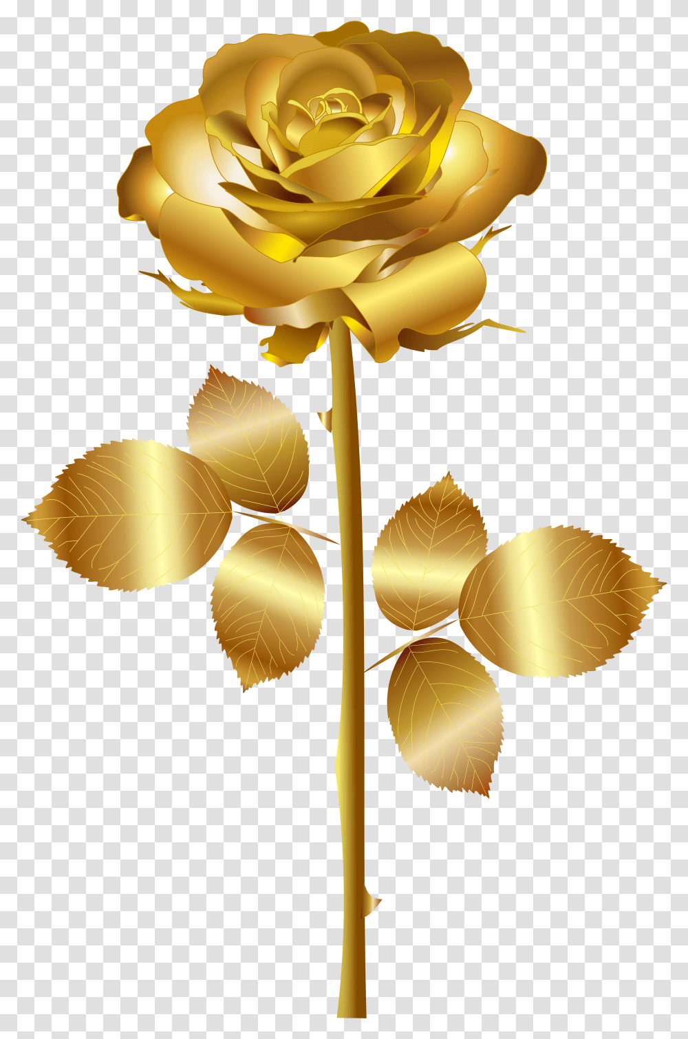 White Rose Clipart Format Gold Rose Vector Transparent Png