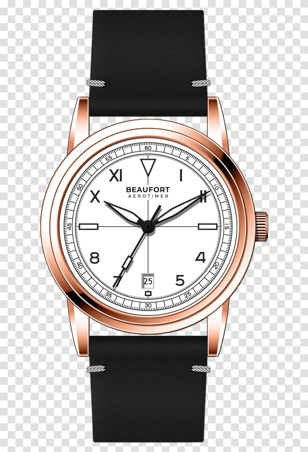 White Rose Gold Automatic Watch Beaufort Aerotimer, Wristwatch, Clock Tower, Architecture, Building Transparent Png