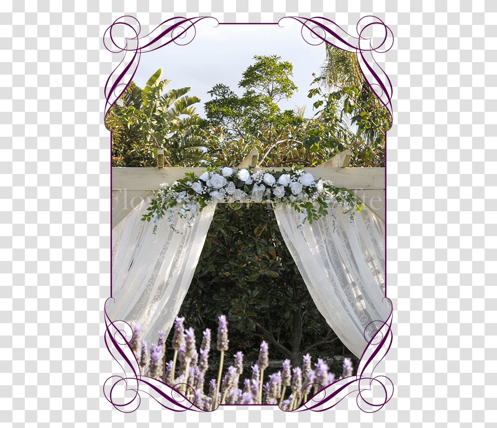 White Rose Peony Amp Babyquots Breath Arbor Arch Table English Lavender, Plant, Flower, Flower Arrangement, Arbour Transparent Png