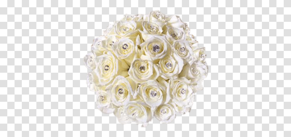 White Rose With Rhinestone Boquet, Plant, Flower Bouquet, Flower Arrangement, Blossom Transparent Png
