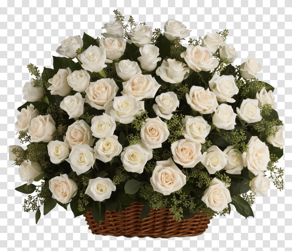 White Roses Basket, Plant, Flower, Blossom Transparent Png