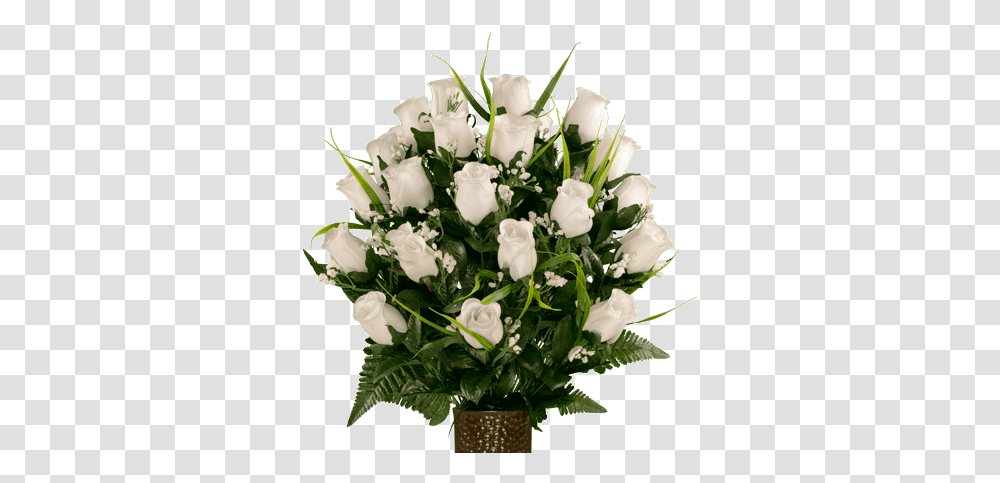 White Roses With Lily Grass Garden Roses, Plant, Flower, Blossom, Flower Bouquet Transparent Png