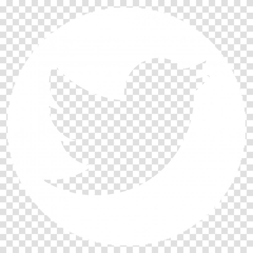 White Round Twitter Logo Clipart Twitter Icon Round White, Symbol, Trademark, Text, Bird Transparent Png