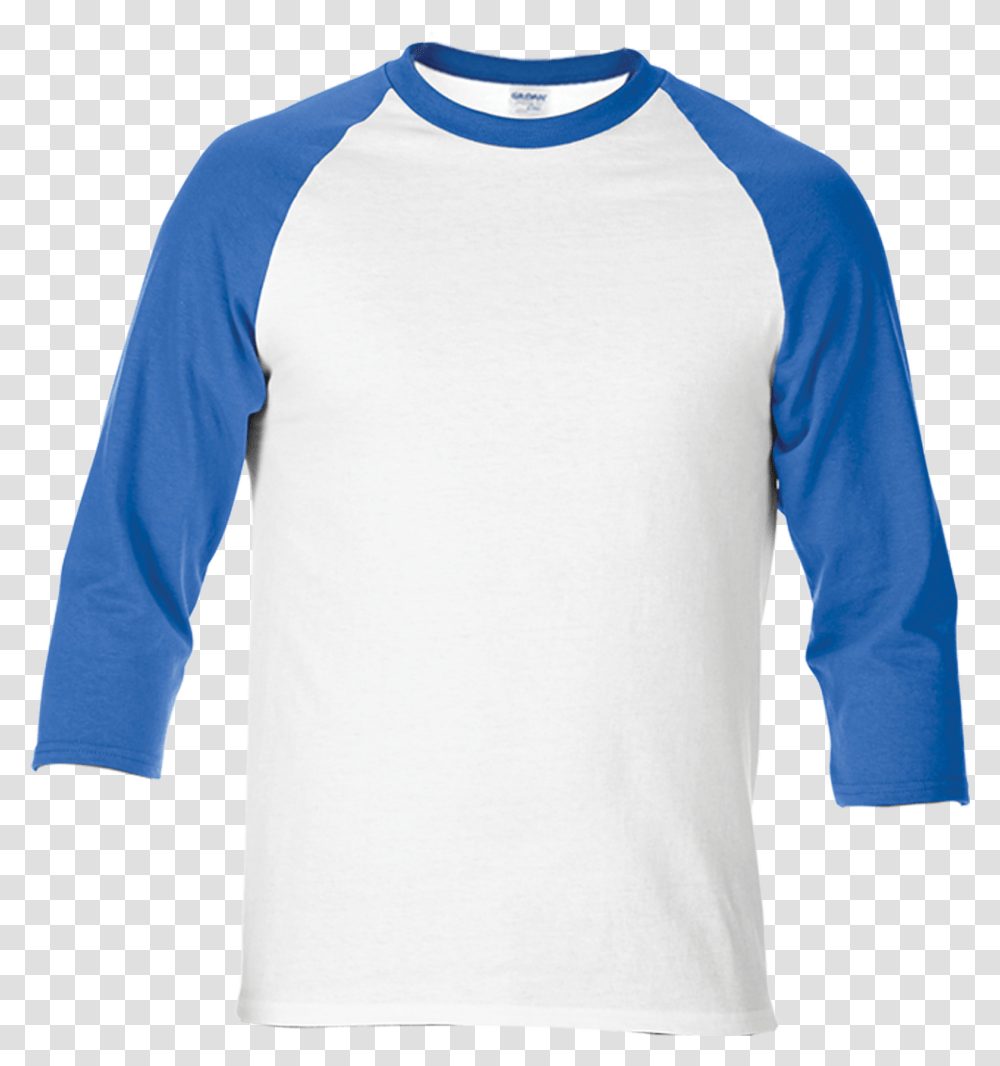 White Royal Raglan White And Blue, Sleeve, Apparel, Long Sleeve Transparent Png