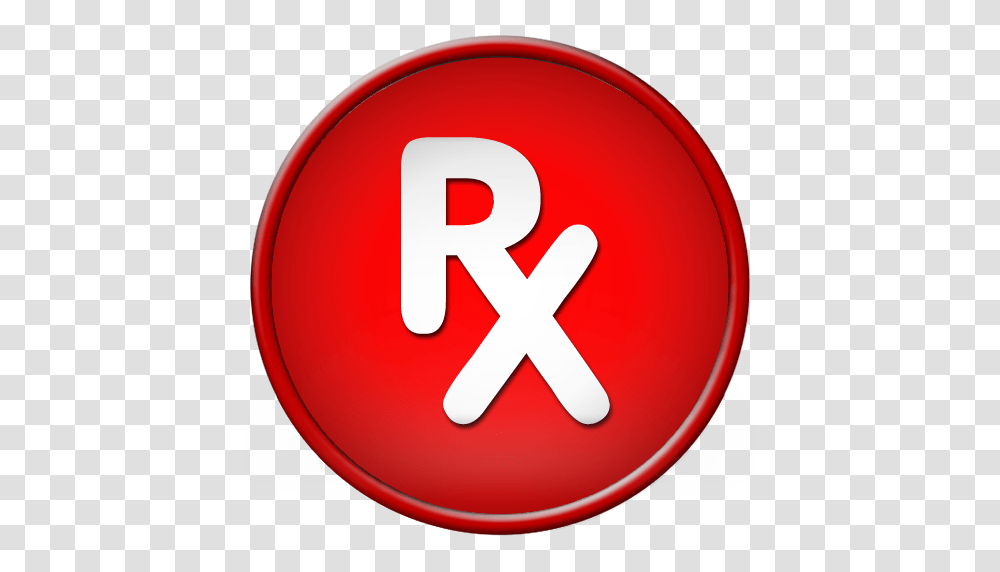White Rx Symbol Red Button Clipart Image, Number, Logo, Trademark Transparent Png