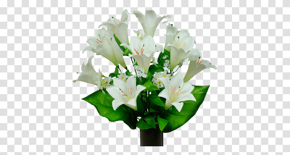 White Satin Lily Flower, Plant, Blossom, Flower Arrangement, Flower Bouquet Transparent Png