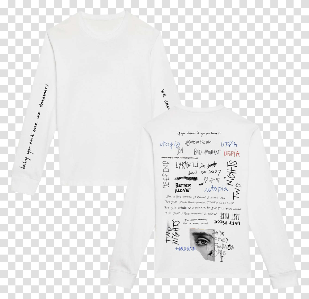 White Scribble, Sleeve, Apparel, Long Sleeve Transparent Png