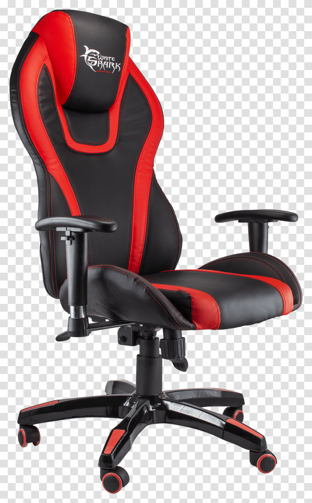 White Shark Gaming Chair Cobra Blackred, Cushion, Furniture, Headrest, Bicycle Transparent Png