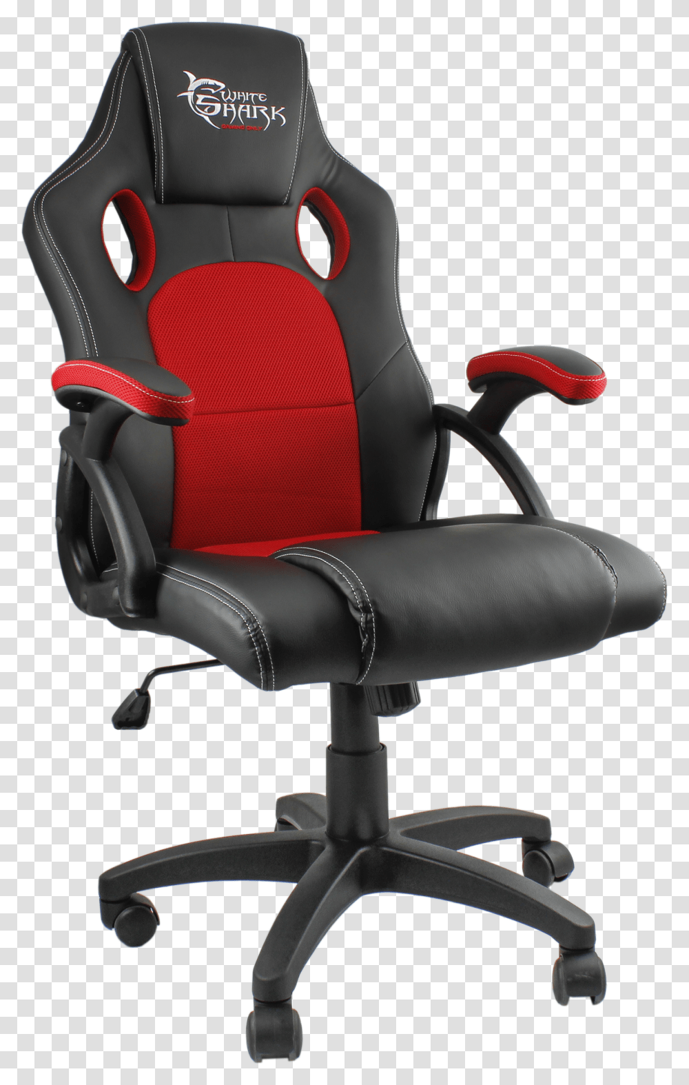 White Shark Gaming Chair Kings Throne Blackred Whiteshark White Shark Gaming Chair, Furniture, Cushion, Armchair Transparent Png