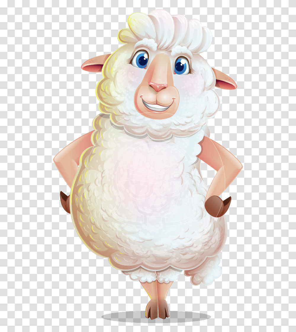White Sheep Cartoon Vector Character Sheep, Wedding Cake, Face, Drawing Transparent Png