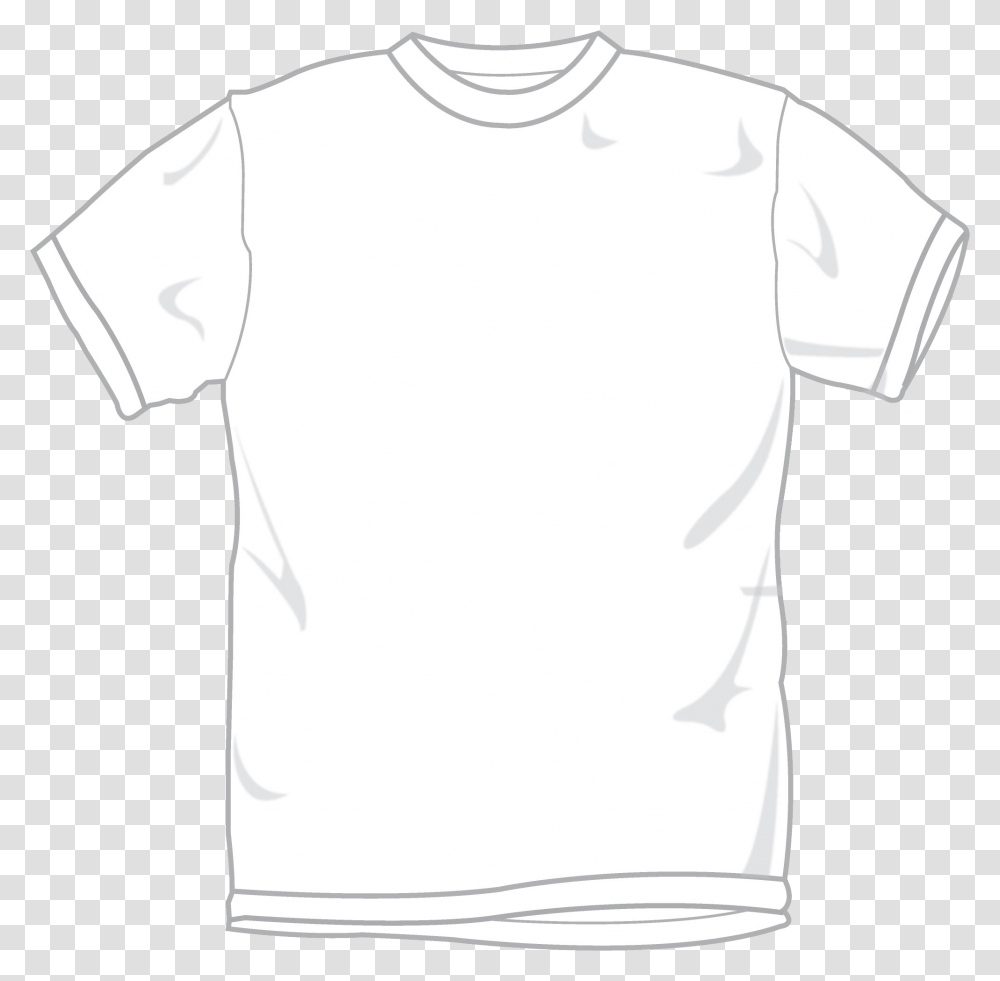 White Shirt Outline, Apparel, Sleeve, T-Shirt Transparent Png