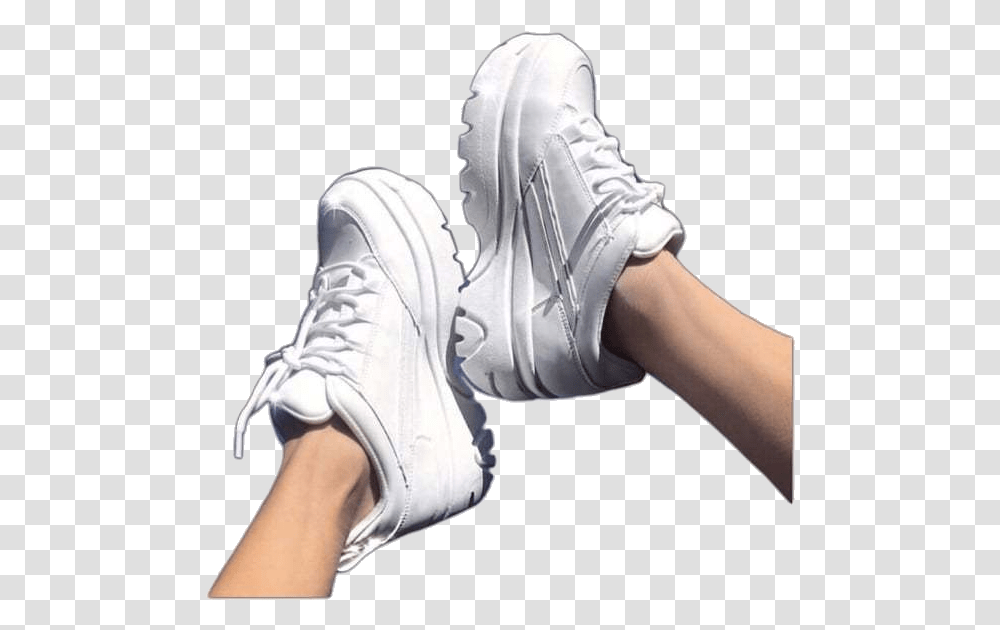 White Shoes Shared By Elyse Girls In White Sneakers Platform, Clothing, Apparel, Footwear, Person Transparent Png