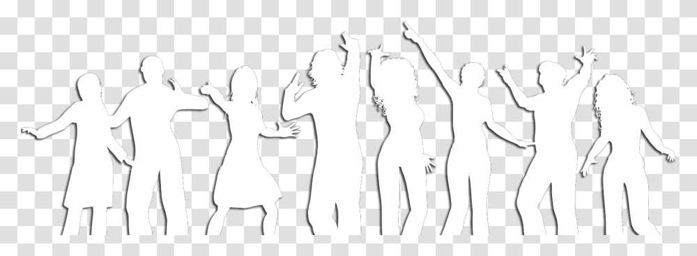 White Silhouette Of People, Hand, Stencil Transparent Png