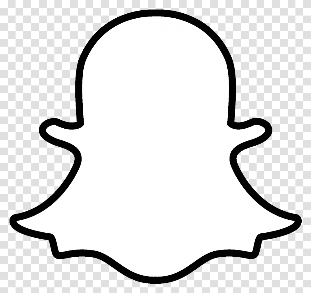 White Snapchat Logo Snapchat Logo White, Silhouette, Stencil, Baseball Cap, Clothing Transparent Png