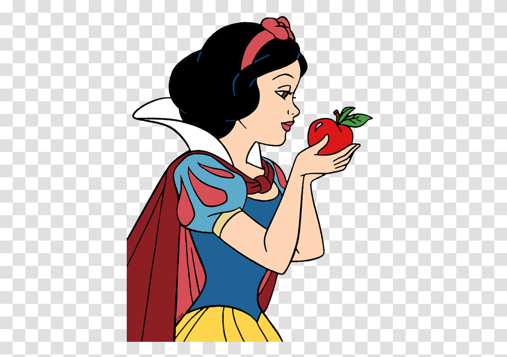 White Snow Snow White And The Apple Cartoon Snow White And The Apple, Person, Human, Plant, Clothing Transparent Png