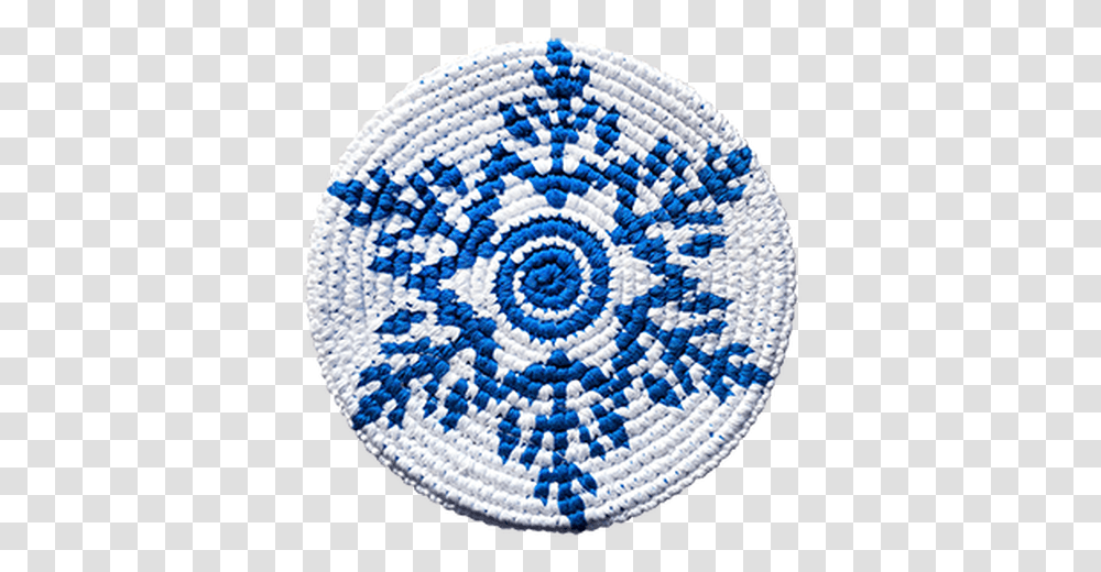 White Snowflake Blue Disc Pocketdisc Circle, Rug, Pattern, Art, Symbol Transparent Png