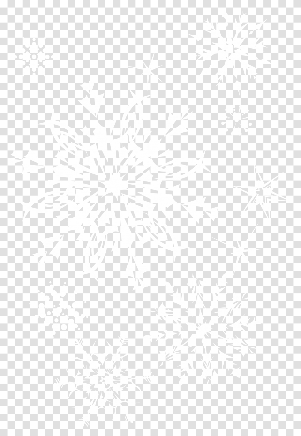 White Snowflakes Christmas Background For Profile, Floral Design, Pattern Transparent Png