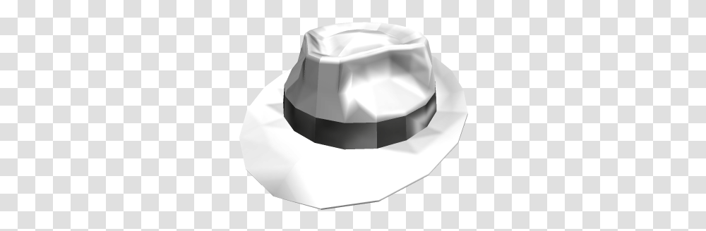 White Sparkle Time Fedora Roblox Monochrome, Clothing, Apparel, Cowboy Hat, Helmet Transparent Png